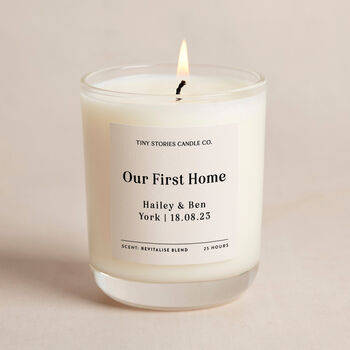Personalised First Home Housewarming Soy Wax Candle, 5 of 5