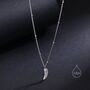Angel Wing Pendant Necklace With Satellite Chain, thumbnail 1 of 9