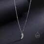 Angel Wing Pendant Necklace With Satellite Chain, thumbnail 1 of 10