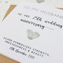 25th Silver Wedding Anniversary Personalised Card, thumbnail 3 of 9