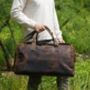Genuine Leather Holdall Duffel Weekender, thumbnail 9 of 12