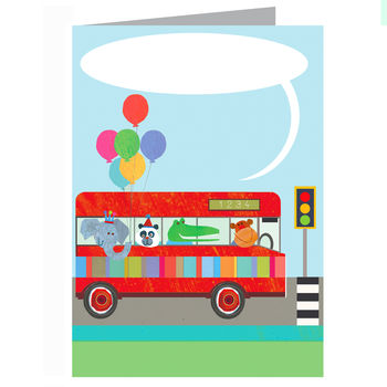 Personalised Bubble Animal Bus Card, 2 of 3