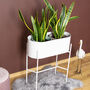 White Oval Metal Planter Stand, thumbnail 3 of 4