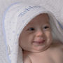 Personalised Star Baby Towelling Hooded Cuddlerobe, thumbnail 2 of 9