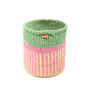 Hoja: Pastel Stripe Woven Storage Basket, thumbnail 3 of 9