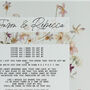 Personalised Floral First Dance Lyrics Print, thumbnail 9 of 9