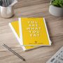 Yellow Personalised Food Journal, thumbnail 1 of 6