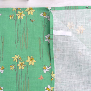 Daffodils Linen Tea Towel, 4 of 6