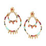 'Gypsy' Statement Drop Earrings Semiprecious Stones And Crystal, thumbnail 2 of 3