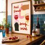 Friends Bring Wine Print, thumbnail 1 of 5