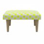 Hand Painted Upholstered Linen Square Footstool Polka Dot, thumbnail 12 of 12