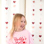 Valentines 'Daddy's Girl/Boy' Personalised Name Embroidered Sweatshirt Jumper, thumbnail 2 of 6