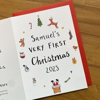 Personalised Baby's Very 1st Christmas Card, 2 of 6