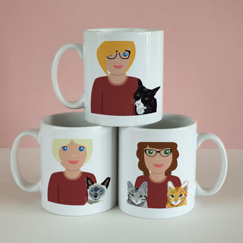Personalised Cat Lady Mug, Choice Of Breeds, 3 of 12