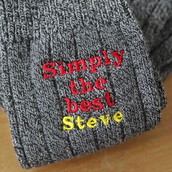 Men’s Personalised Thick Warm Fun Bamboo Socks Gift, 5 of 8