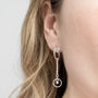 Sterling Silver Heart And Bar Studs, thumbnail 2 of 4