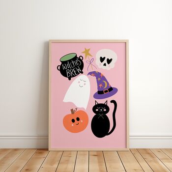 Witches Brew Halloween Art Print, 3 of 10