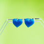 Blue Heart Acrylic Stud Earrings, thumbnail 5 of 10