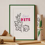 'Fleur D'ete' Hand Painted Gladioli Floral Print, thumbnail 2 of 3