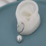 Mismatched Detachable Pearl Dangle Hoop Earrings In Sterling Silver, thumbnail 7 of 11