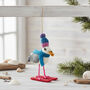 Handmade Felt Ski Gull Hanging Christmas Decoration, thumbnail 1 of 3