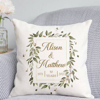 Bespoke Wedding Anniversary Cushion, 2 of 3