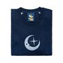 Moon Smile Embroidered Sweatshirt Deep Sea Blue, thumbnail 2 of 6