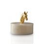 Handmade White Marble Storage Box – Gold Horse Head Lid Detail, thumbnail 10 of 12
