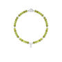 Peridot And Silver Beads Healing Crystals Bracelet Gift, thumbnail 3 of 6