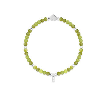 Peridot And Silver Beads Healing Crystals Bracelet Gift, 3 of 6