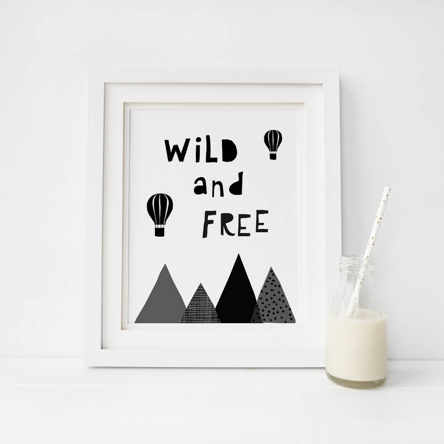 Wild And Free, Kids Room Art By YOYO Studio | notonthehighstreet.com