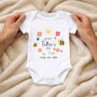 Personalised Our First Father's Day Babygrow / Baby Bodysuit Bee, thumbnail 1 of 8