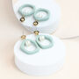 Clay Hoop Earrings With Freshwater Pearls Gold Plated, thumbnail 4 of 6