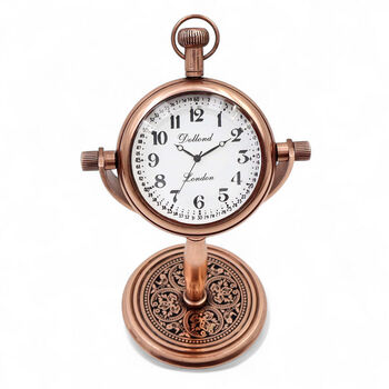 Personalised 50th Anniversary Copper Desk Clock Gift With Engraving, 6 of 12