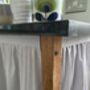 Hook And Loop Sink Skirt, Putty And Beige Bespoke Stripy Cabinet Curtain, thumbnail 1 of 6