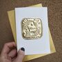 Handmade Personalised Gold Pisces Birthday Card, thumbnail 4 of 4