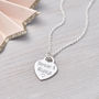 Personalised Sterling Silver Heart Bridesmaid Necklace, thumbnail 3 of 10