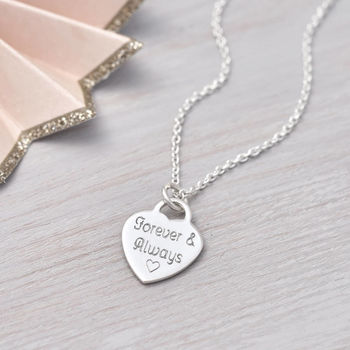 Personalised Sterling Silver Heart Bridesmaid Necklace, 3 of 10
