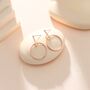 Sterling Silver Large Dangle Circle And Bar Stud Earrings, thumbnail 5 of 10