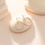 Large Dangle Circle And Bar Stud Earrings, thumbnail 5 of 10