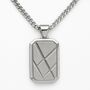 Personalised Men’s Contemporary Silver Dog Tag Necklace, thumbnail 3 of 4