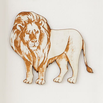 Personalised Lion Wall Art New Baby Gift, 2 of 4