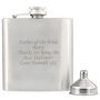 Personalised Engraved Message Stainless Steel Hip Flask, thumbnail 3 of 7