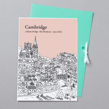 Personalised Cambridge Graduation Gift Print, 9 of 9