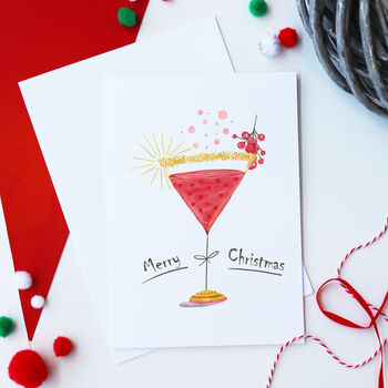 Merry Christmas Cocktail Card, 2 of 3