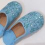 Girl's Handmade Leather Slippers With Sequins, thumbnail 12 of 12