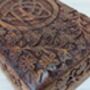Floral Triquetra Carved Wooden Jewellery Box, thumbnail 8 of 8