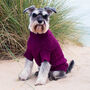 Burgundy Organic Cotton Cable Knit Dog Jumper, thumbnail 1 of 5
