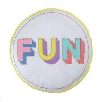 Embroidered Round Cushion, 5 of 5