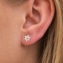 Sterling Silver Daffodil Stud Earrings, thumbnail 2 of 10